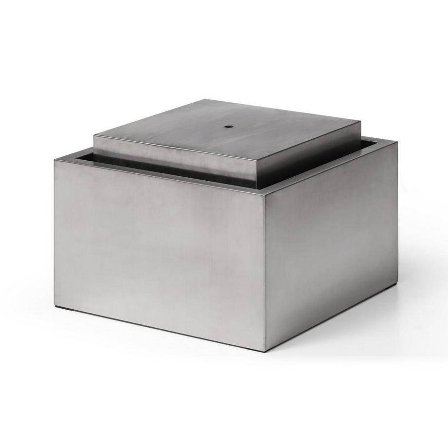 Vente-unique  Außenbrunnen aus Edelstahl - H 34 cm - Silberfarben - TILAPIA 