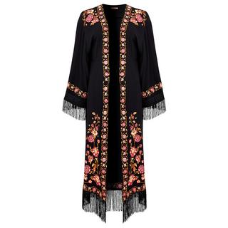 Joe Browns  Kimono mit Blumenstickerei und Fransen 