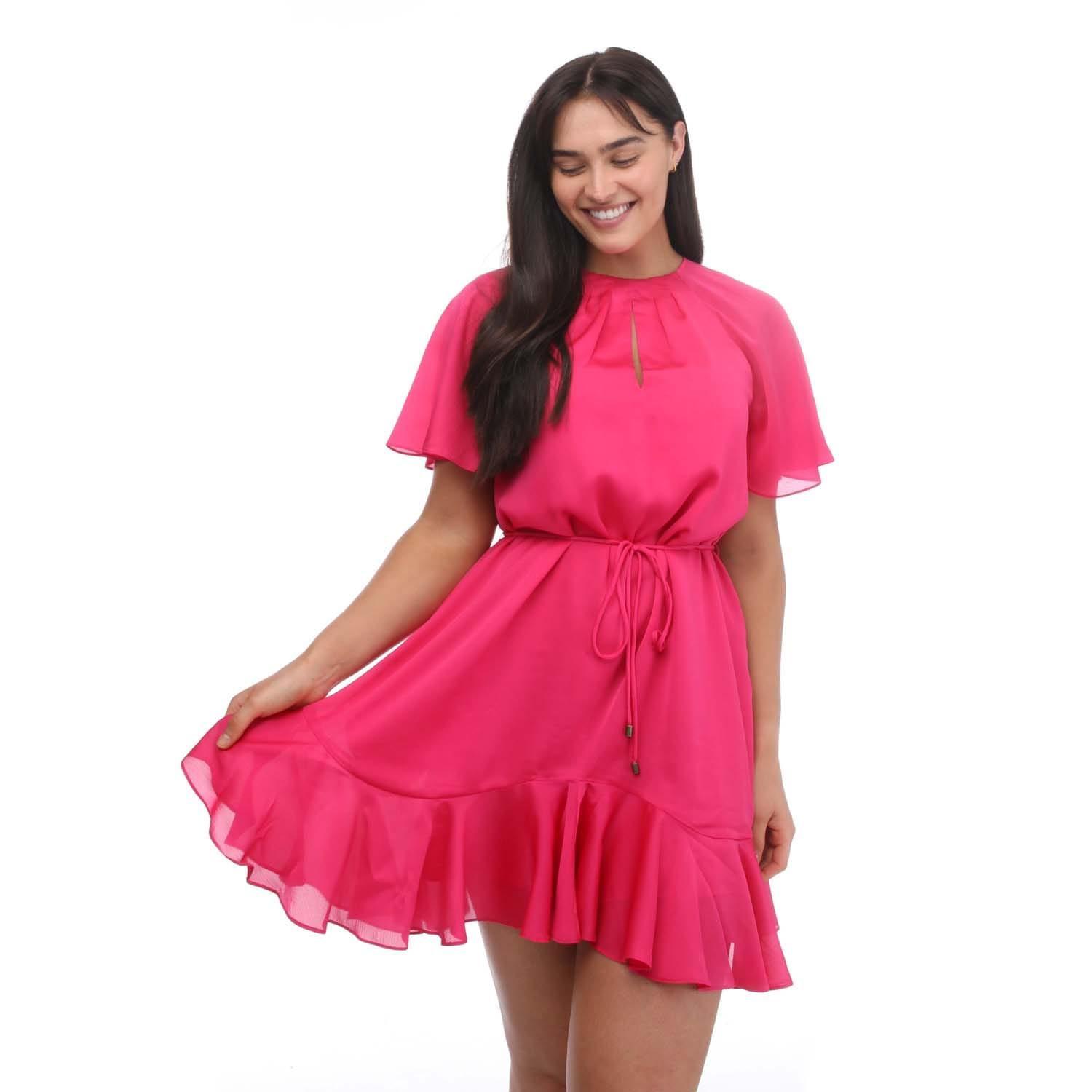 TED BAKER Elsieee Minikleid Geriffelter Saum  