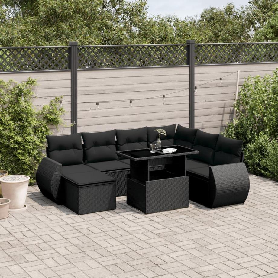 VidaXL set divano da giardino Polirattan  