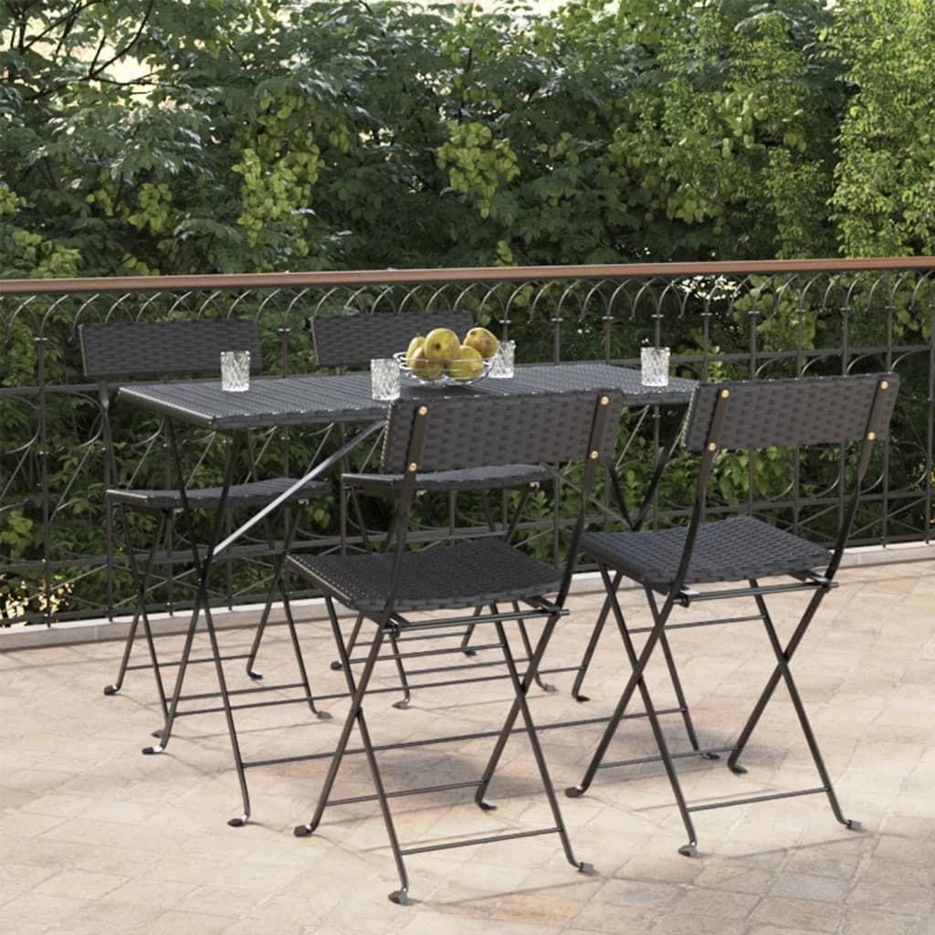 VidaXL Klappbarer bistrostuhl poly-rattan  