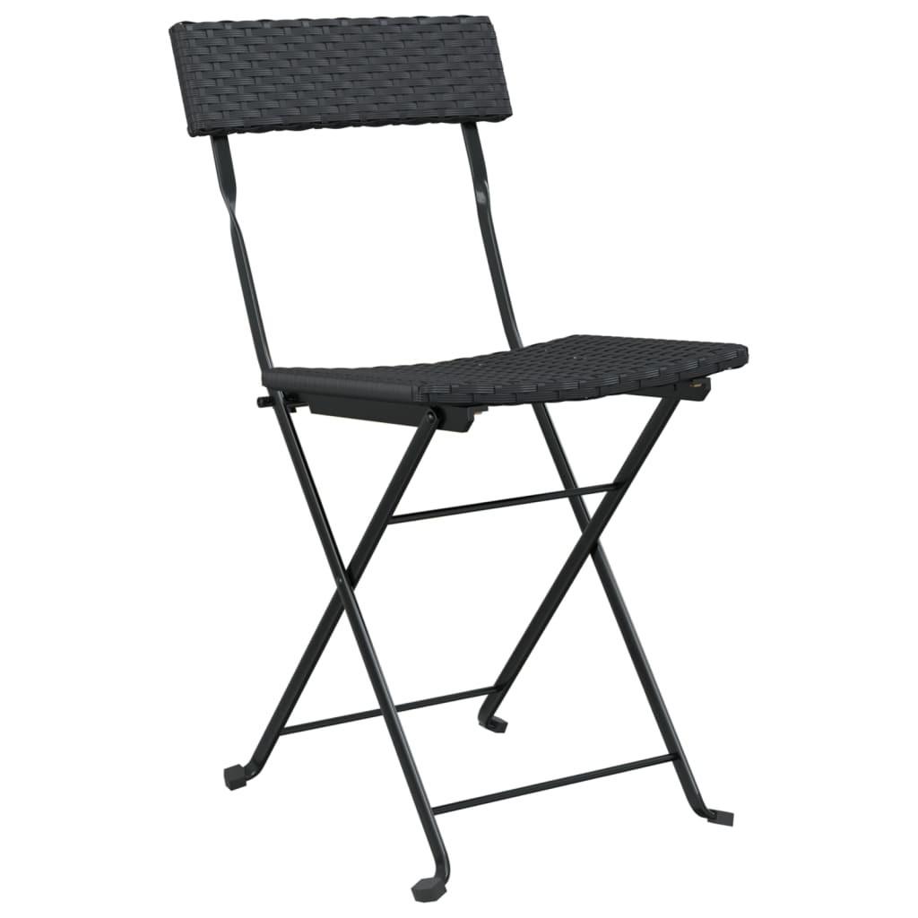 VidaXL Klappbarer bistrostuhl poly-rattan  