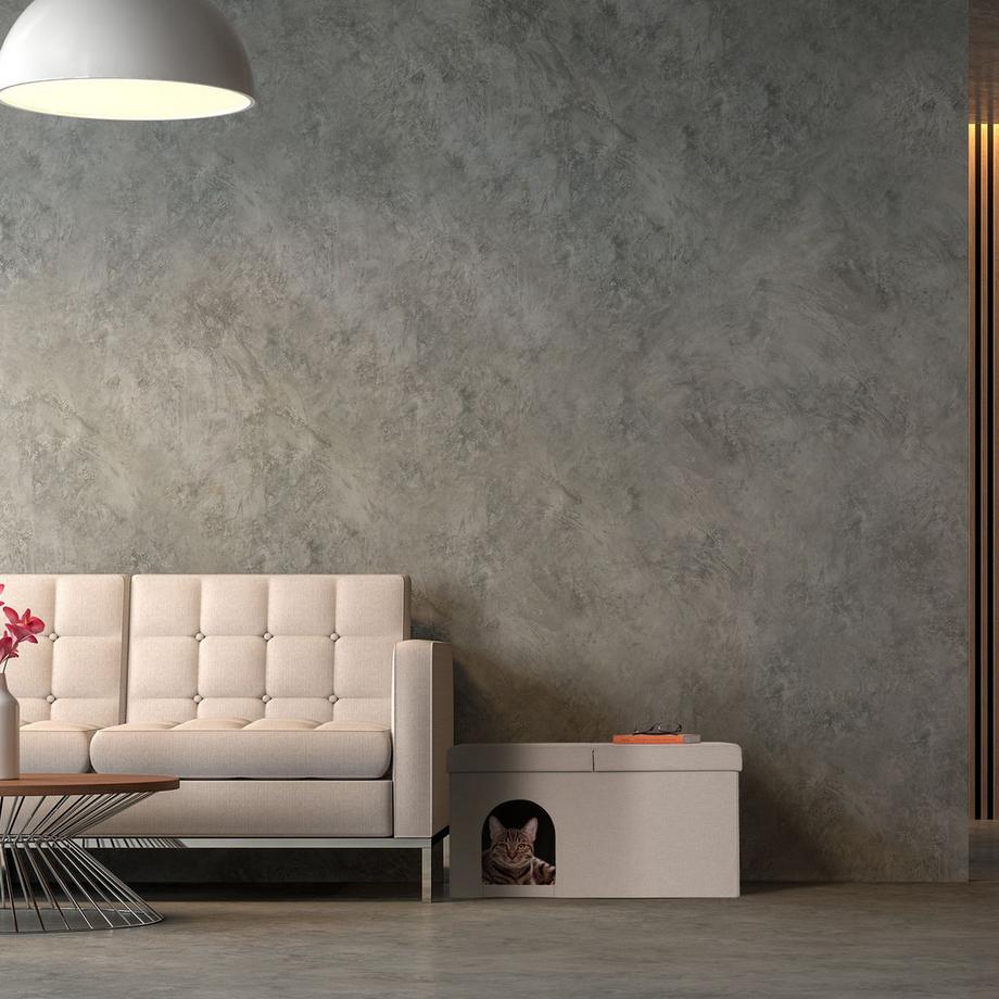 B2X  Katzenversteck in Beige mit Deckel 