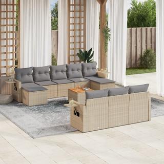 VidaXL set divano da giardino Polirattan  