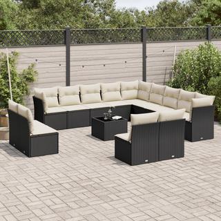 VidaXL Ensemble de canapés de jardin rotin synthétique  