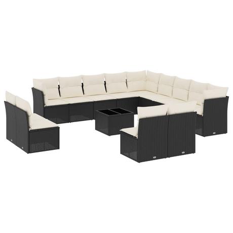 VidaXL set divano da giardino Polirattan  