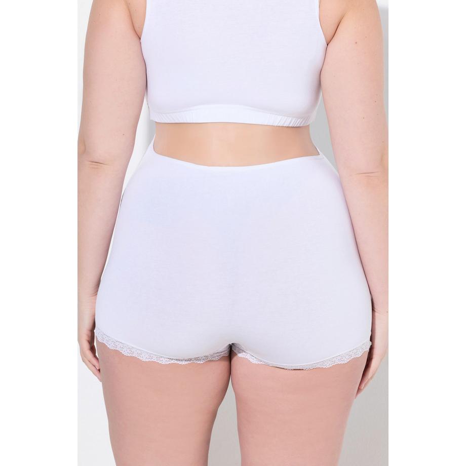 Ulla Popken Bellieva Bermuda Gainant Empiècement Ventre Dentelle Ourlet  