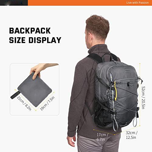 Only-bags.store Faltbarer Rucksack Ultraleichter Tagesrucksack Verstaubarer Tagesrucksack Wasserdichter Wanderrucksack Reiserucksack für Camping Outdoor Wandern  