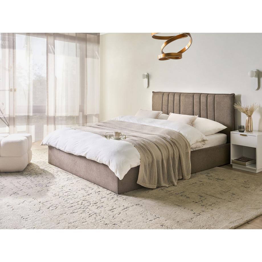 Beliani Letto contenitore en Tessuto  TARASCON  