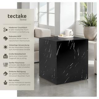 Tectake Couchtisch Lasley minimalistisches Design robustes MDF in Marmoroptik  