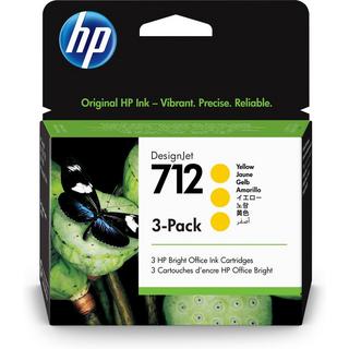 Hewlett-Packard  HP Tintenpatrone 712 yellow 3ED79A DesignJet T230/250/630 3 Stück 