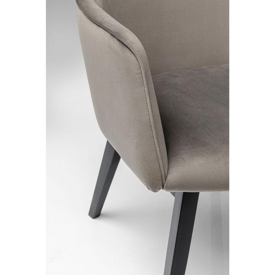 mutoni Poltrona Modino Velluto grigio  