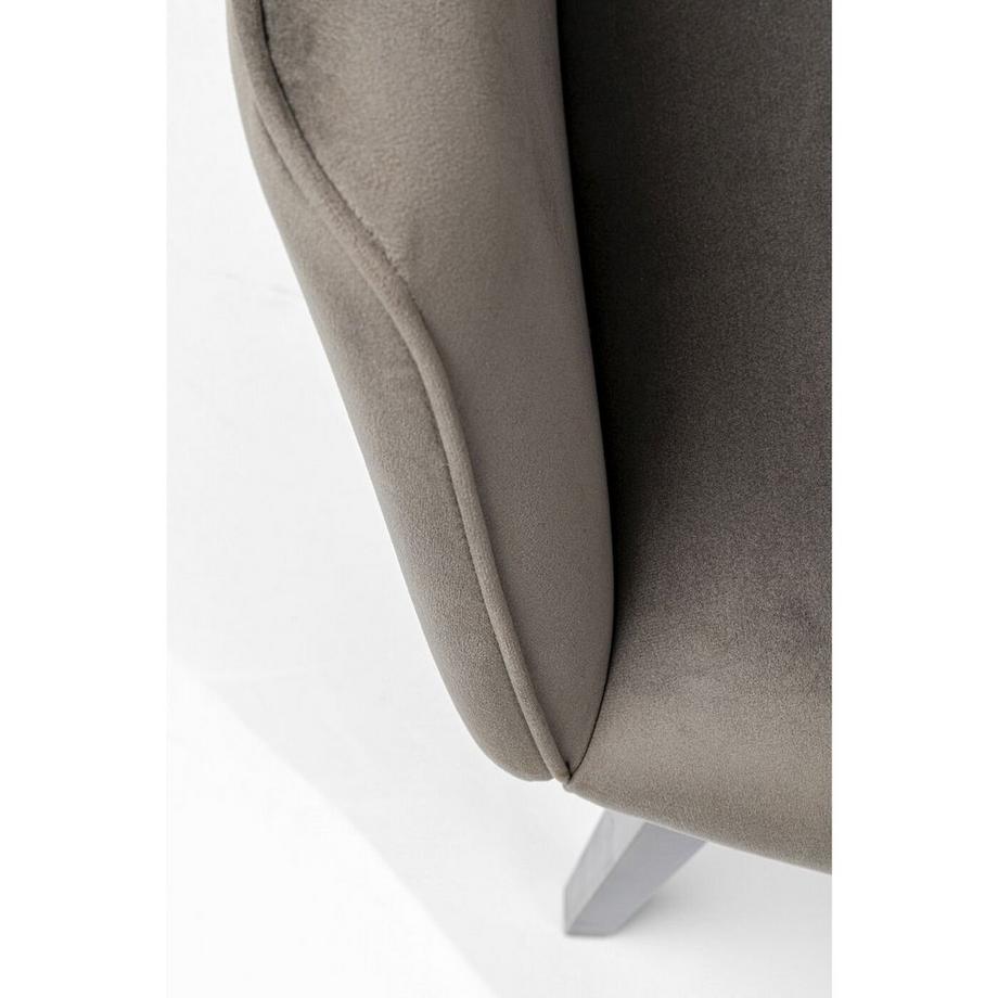 mutoni Poltrona Modino Velluto grigio  