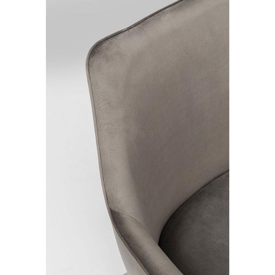 mutoni Poltrona Modino Velluto grigio  