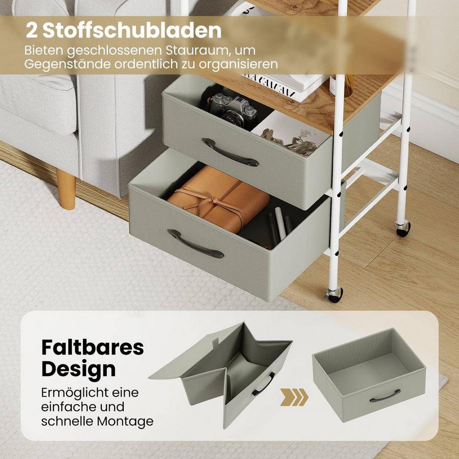 Northix Mobiler Aufbewahrungswagen mit Schubladen  