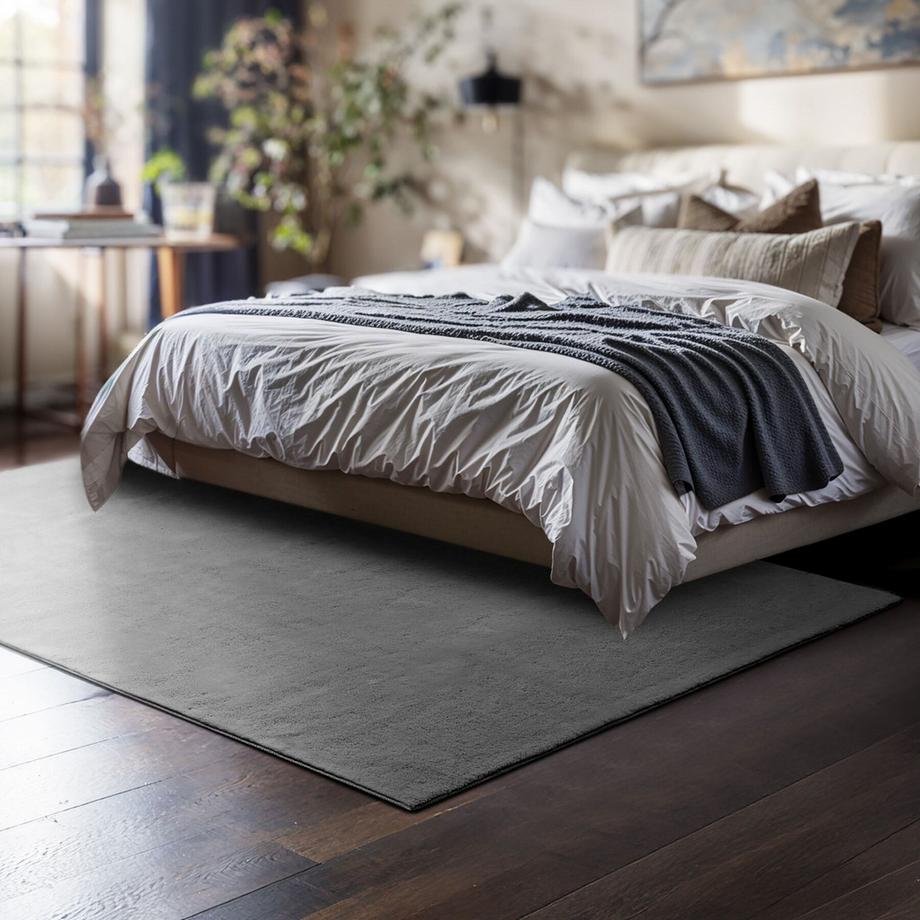 Tectake Tapis à poils ras SOFT ZONE surface douce, poids du velours 1630 g/m²  