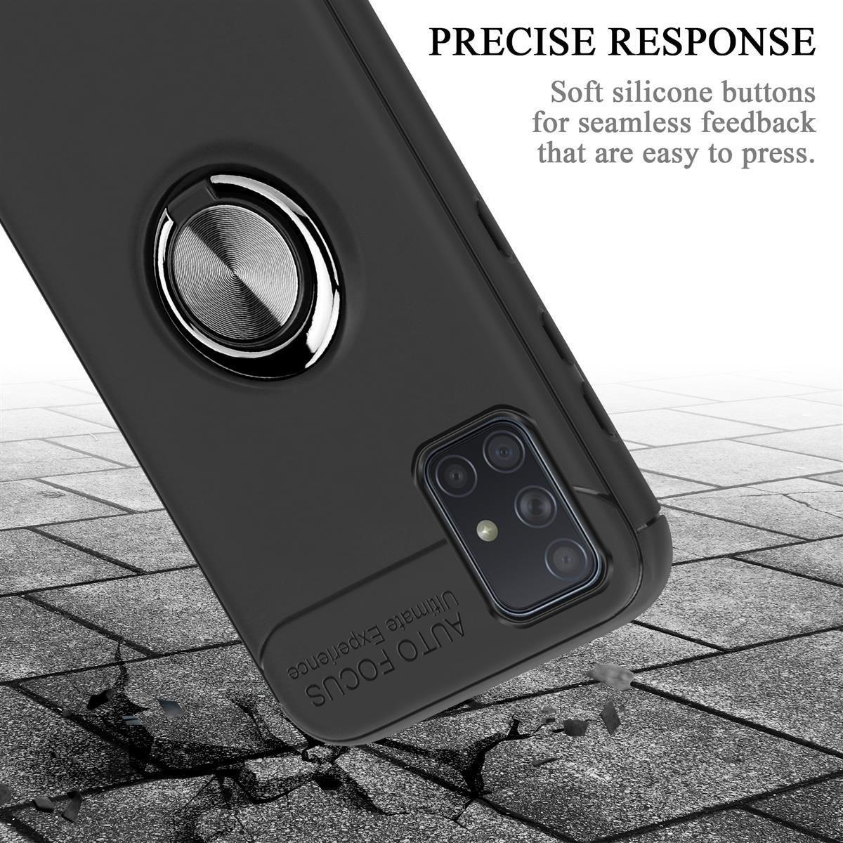 Cadorabo  Housse compatible avec Samsung Galaxy A71 5G - Coque de protection avec anneau de focalisation en silicone TPU 