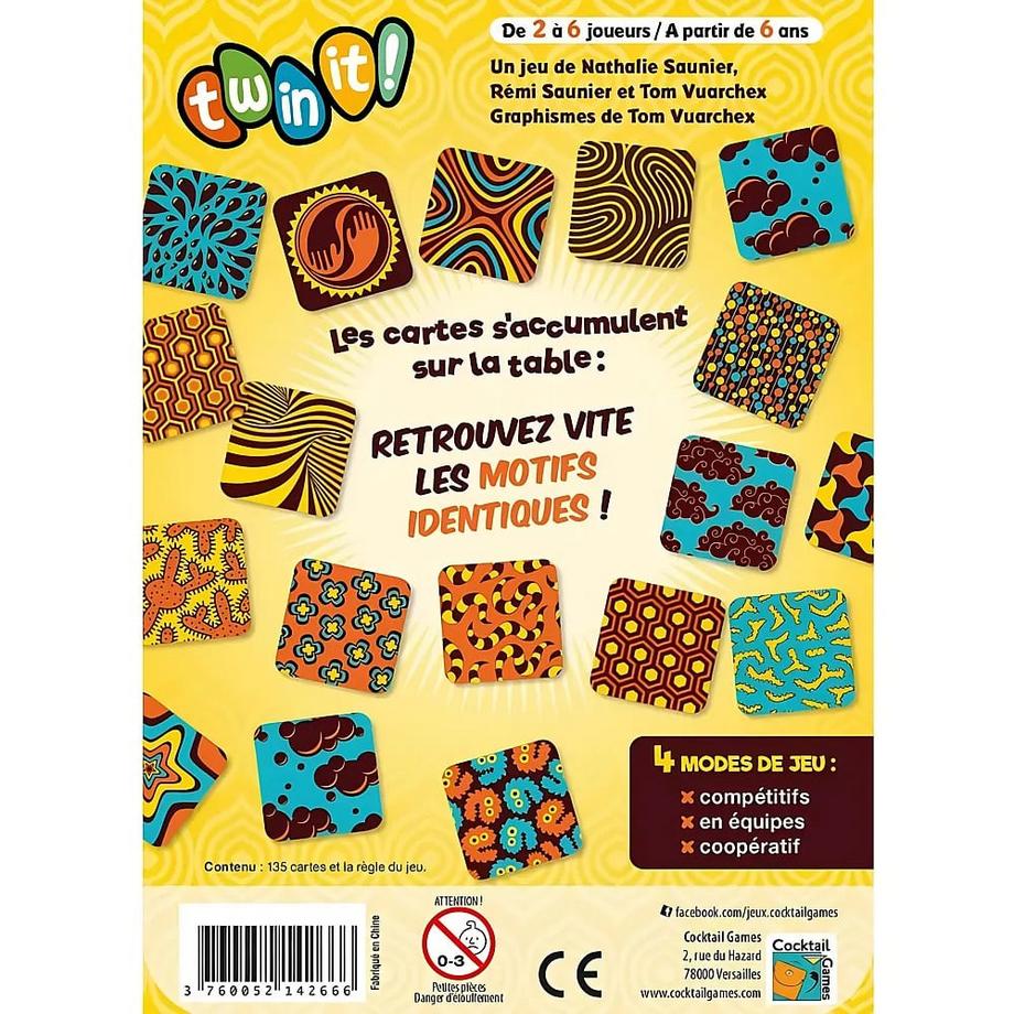 Asmodée  Ambiente- und Geschwindigkeitsspiel  Twin it! 