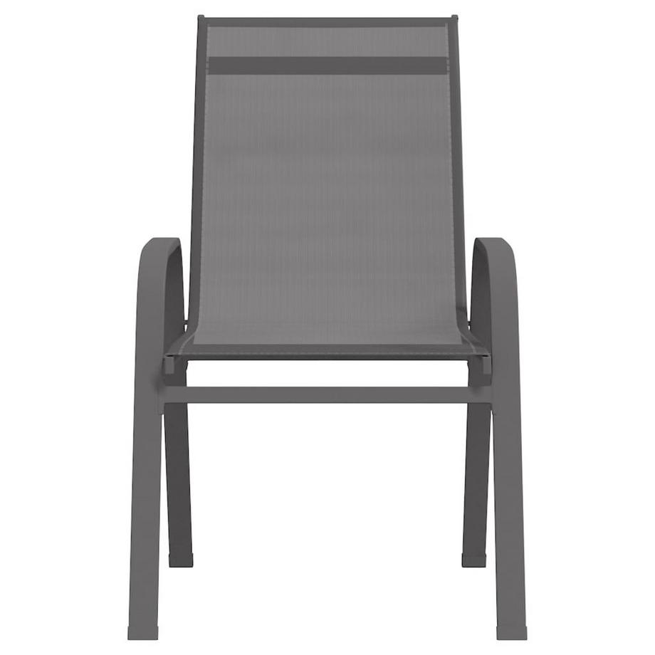 VidaXL Chaise de jardin empilable tissu  
