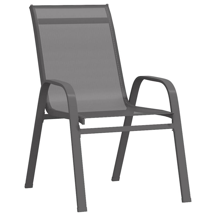 VidaXL Chaise de jardin empilable tissu  