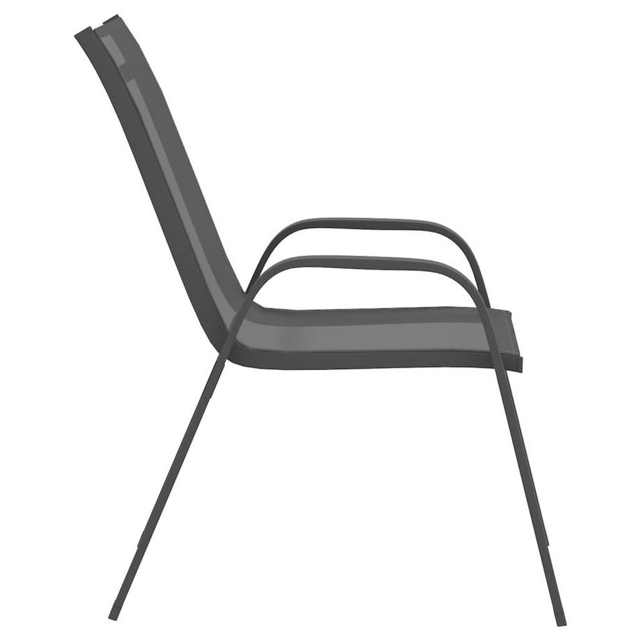 VidaXL Chaise de jardin empilable tissu  