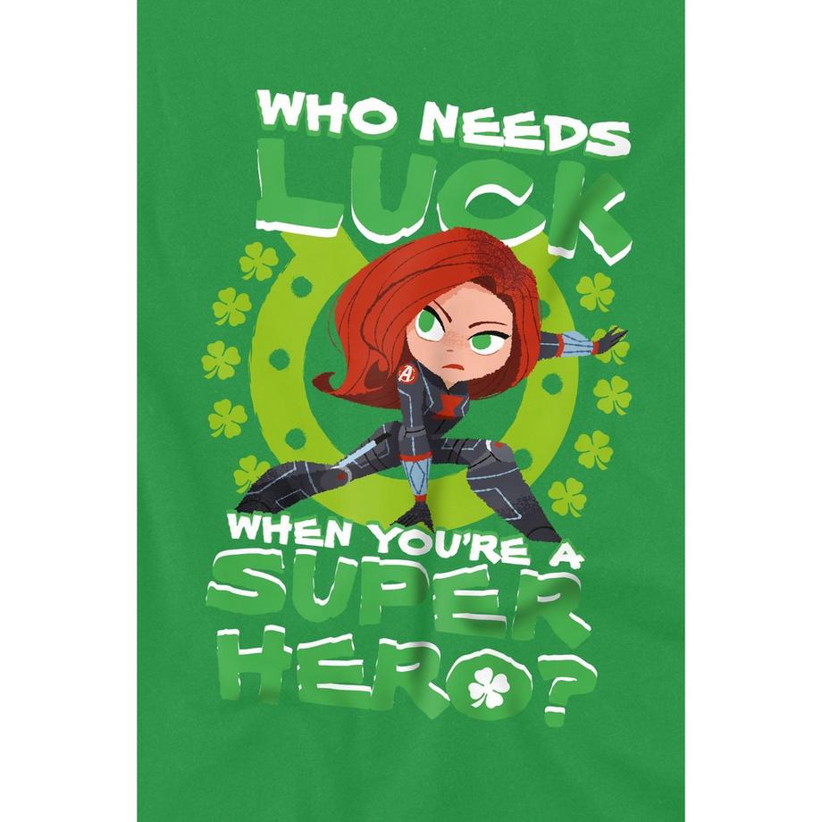 Black Widow St Patrick's Day Lucky T-Shirt  