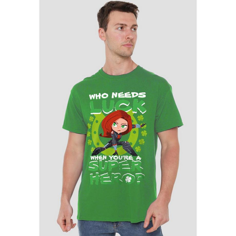 Black Widow St Patrick's Day Lucky T-Shirt  