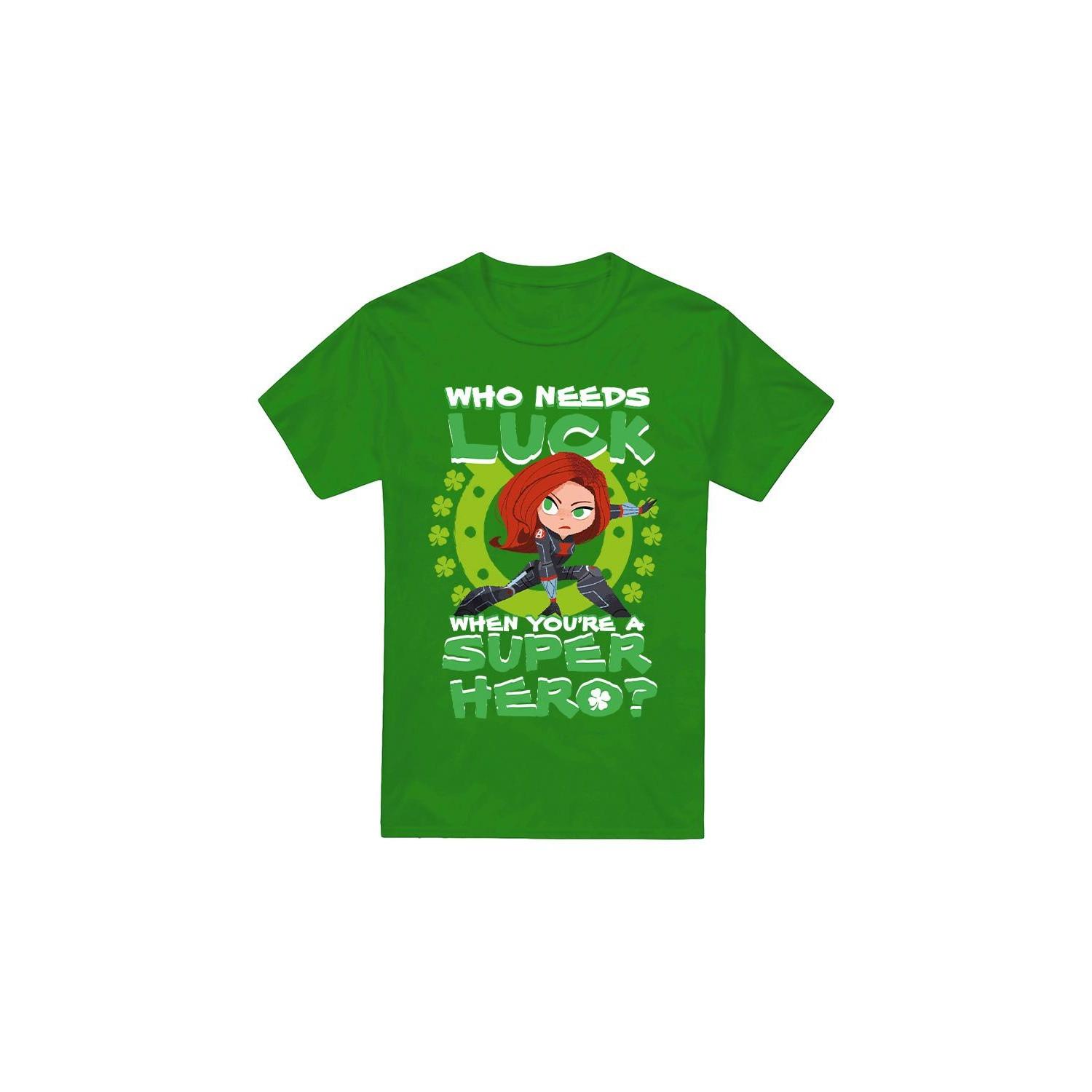 Black Widow  St Patrick's Day Lucky TShirt  St PatricksTag 