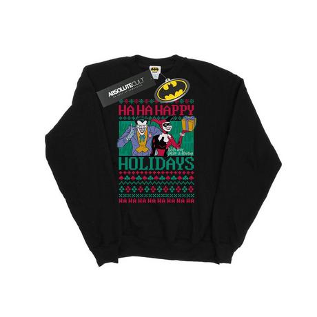 DC COMICS  Joker And Harley Quinn Ha Ha Happy Holidays Sweatshirt 