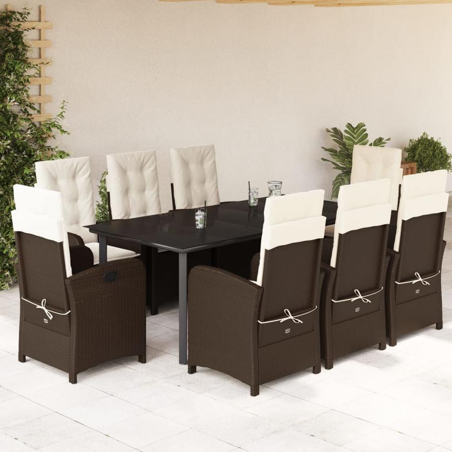 VidaXL set da pranzo da giardino Polirattan  