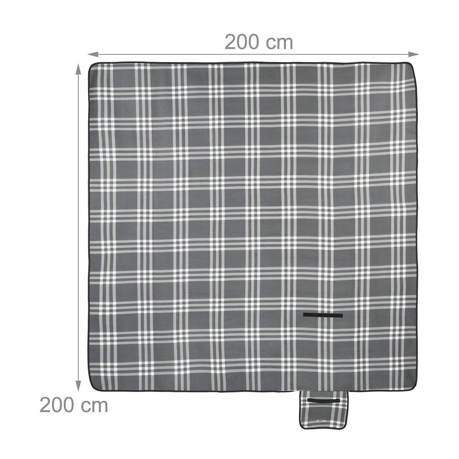 Northix Picknickdecke 200 x 200 cm kariert  