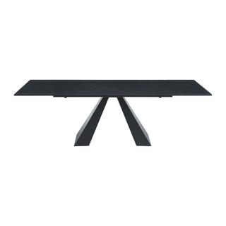 Maison Céphy Esstisch ausziehbar - 6 bis 10 Personen - Sicherheitsglas, Keramik & Metall - Marmor-Optik Schwarz - LOZIPA von Pascal MORABITO  