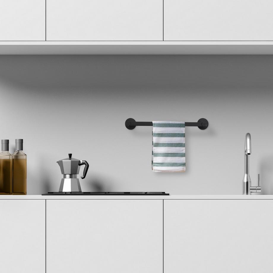 B2X Porta asciugamani nero  