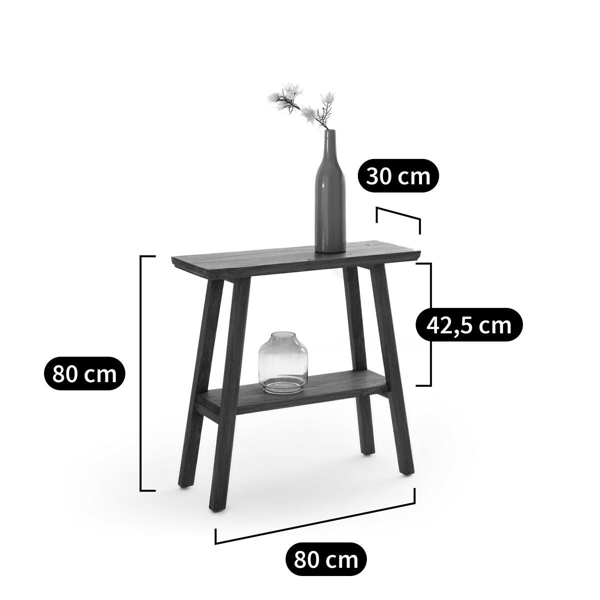 La Redoute Intérieurs Console double plateau orme massif ASAYO  