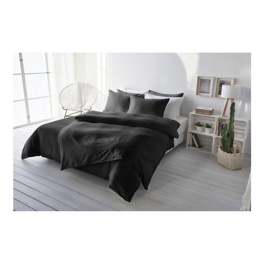 Living Home Uni Satin Taie d'oreiller  