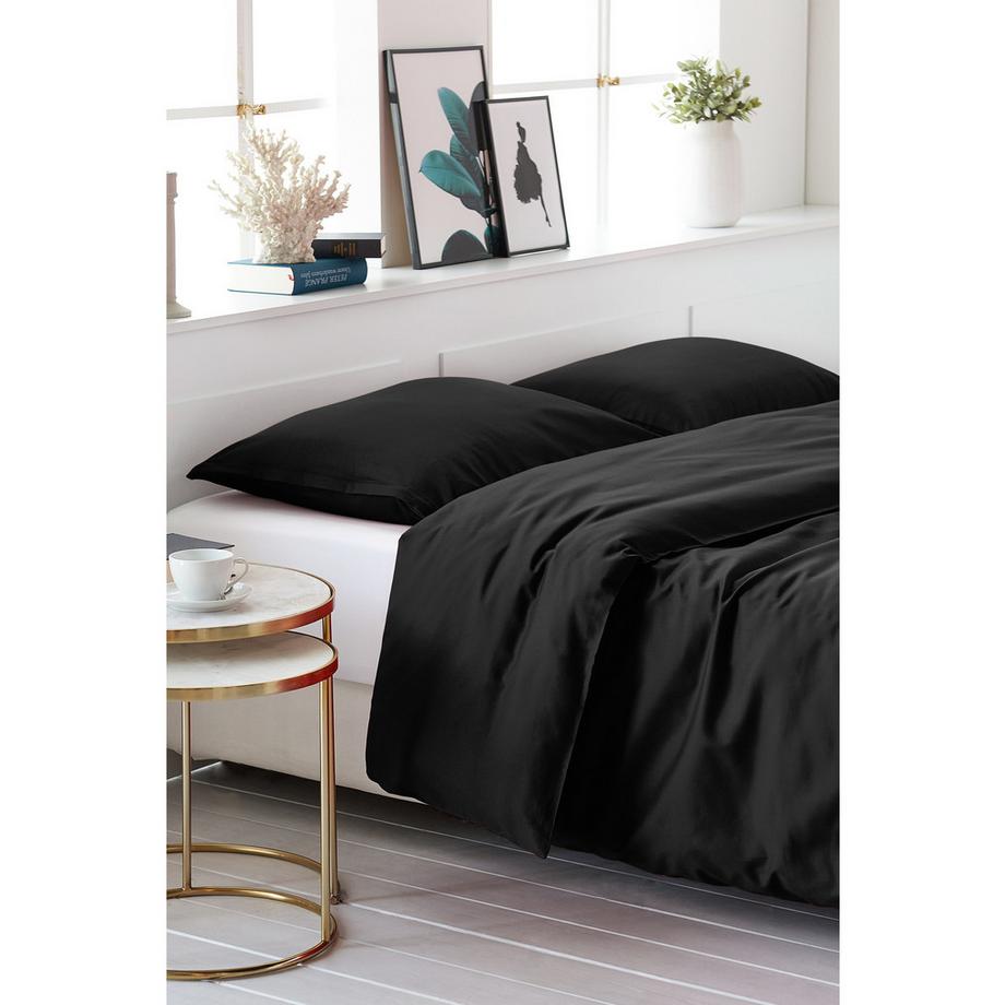 Living Home Uni Satin Taie d'oreiller  