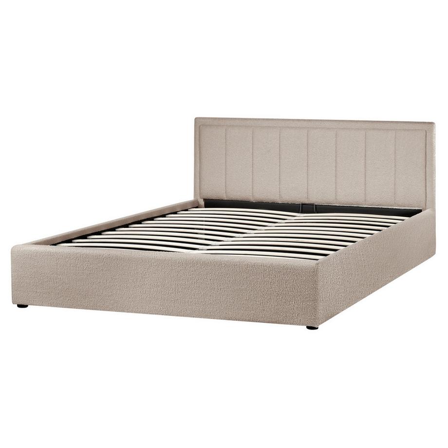 Beliani Letto contenitore en Bouclé  MONTLAUR  