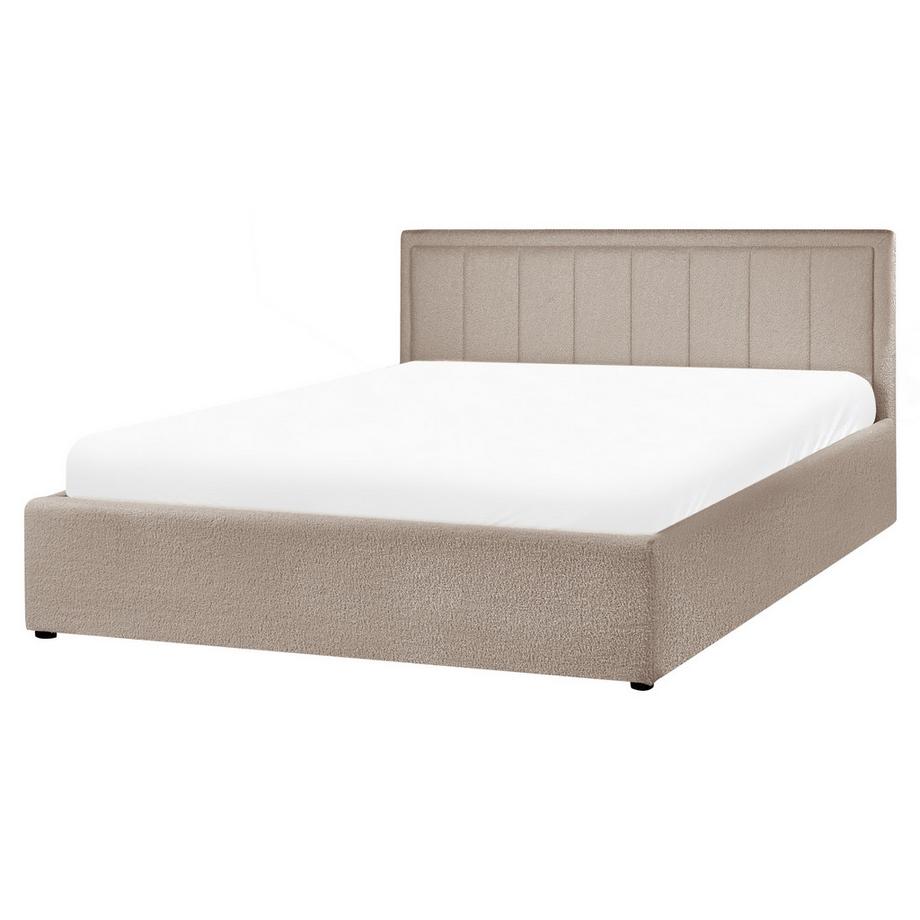 Beliani Letto contenitore en Bouclé  MONTLAUR  