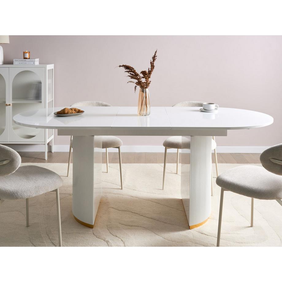 Beliani Table de salle à manger extensible en MDF  DULVERTON  