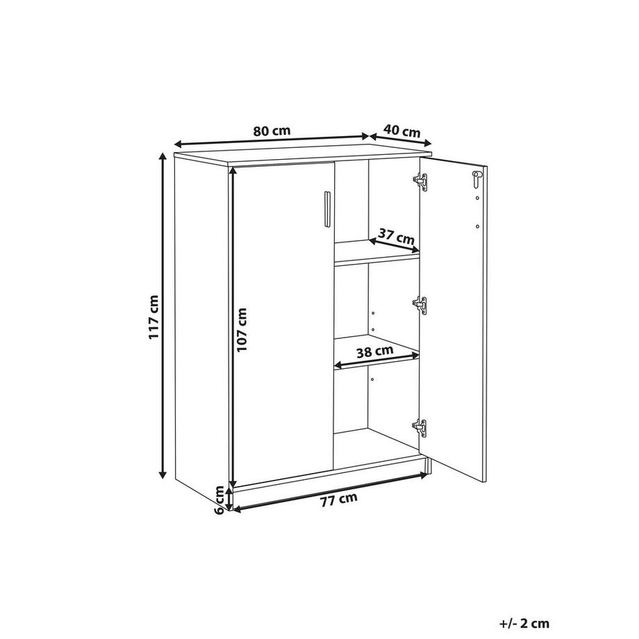 Beliani Armadietto da ufficio en Pannello di fibre (LDF)  ZEHNA  