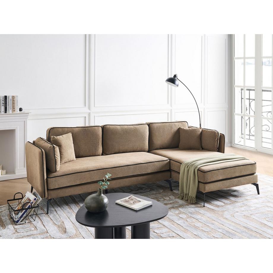 Beliani Canapé d'angle en Tissu Moderne ALTAN  