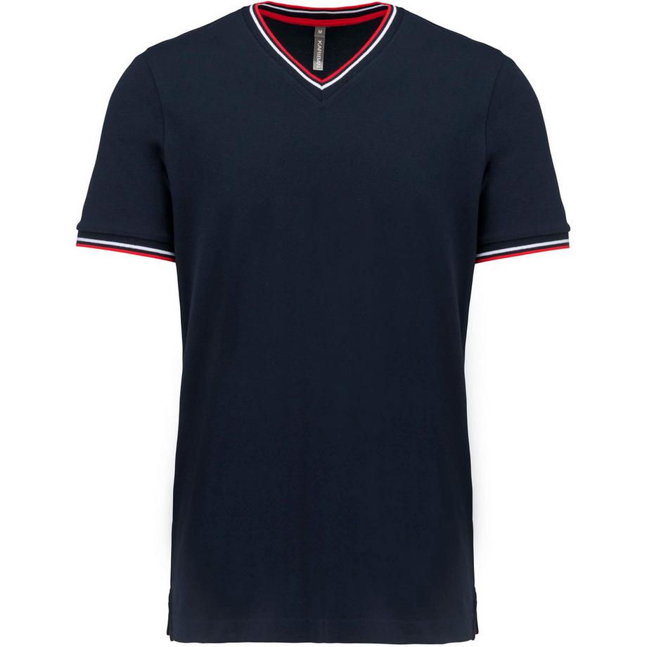 Kariban Piqué V-Ausschnitt T-Shirt  