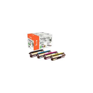 Peach  PT793 CARTUCCIA TONER 4 PZ COMPATIBILE NERO, CIANO, MAGENTA, GIALLO 