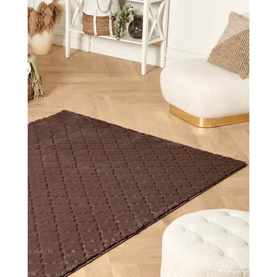 Beliani Tapis en fausse fourrure en Polyester Moderne GHARO  