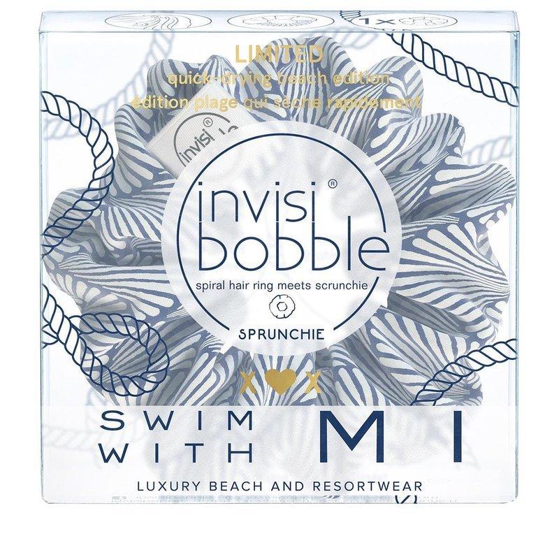 Image of invisibobble Haarbinder Sprunchie, Santorini Pack your Bikini, blau/weiss - ONE SIZE