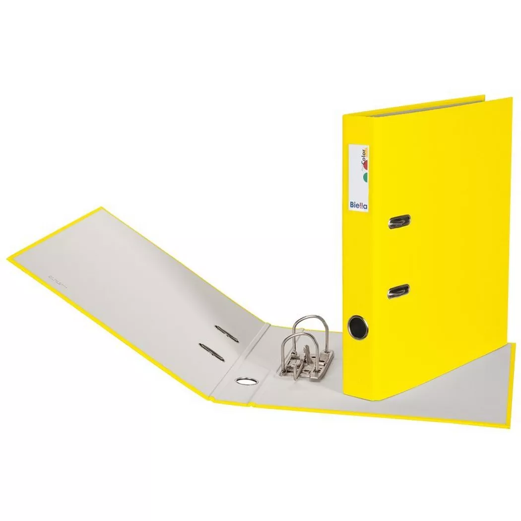 Biella – Ordner 4cm A4, 21cm, Gelb Bunt
