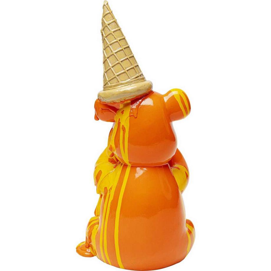 KARE Design  Figura decorativa Orso Gelato seduto arancione 37 