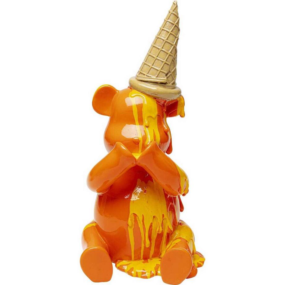 KARE Design  Figura decorativa Orso Gelato seduto arancione 37 