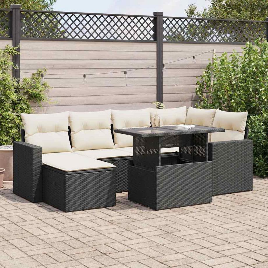 VidaXL set di divani da giardino Polirattan  