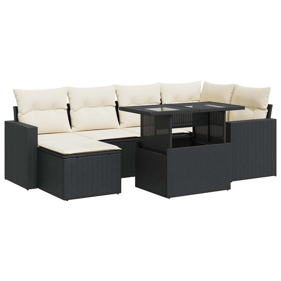 set di divani da giardino Polirattan